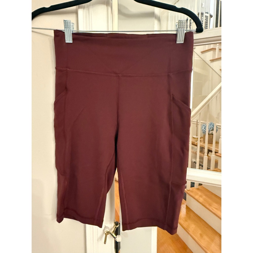 Lululemon Fast and Free High-Rise Short 10 Nulux Burgundy Maroon Women Size 6